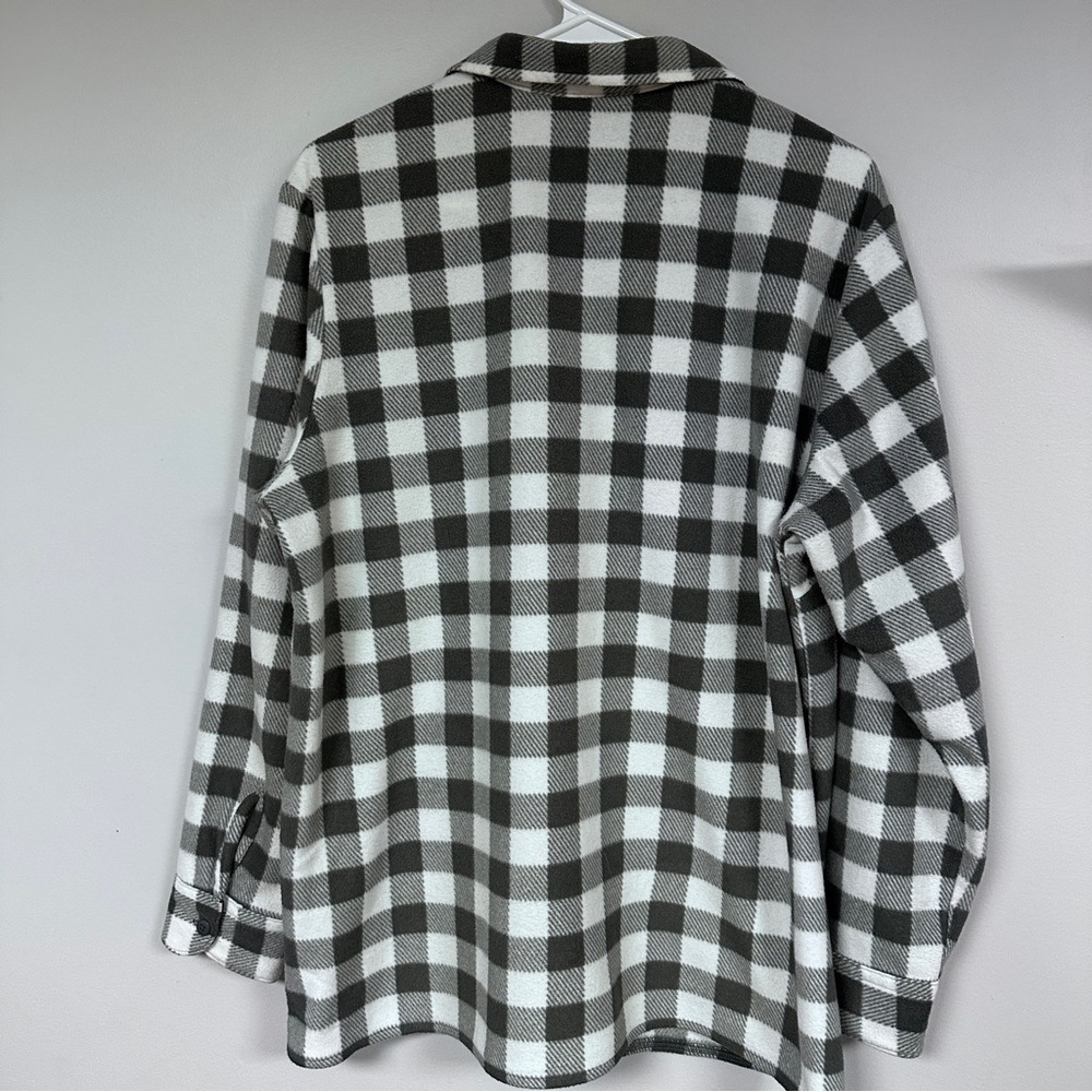 Riders by Lee, momcore, Cottagecore, Western, gray and white soft plaid shirt. L
